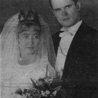 Ivars Jānis Alksnis ar sievu Ingrīdu Āriju Alksni (dz. Tīcmani) kāzu dienā 1963. gadā Lībekā